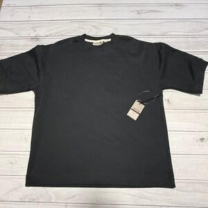 Amongst Others T-Shirt Mens Large Black Drop Shoulder Boxy Fit AO-1098K2501 NEW